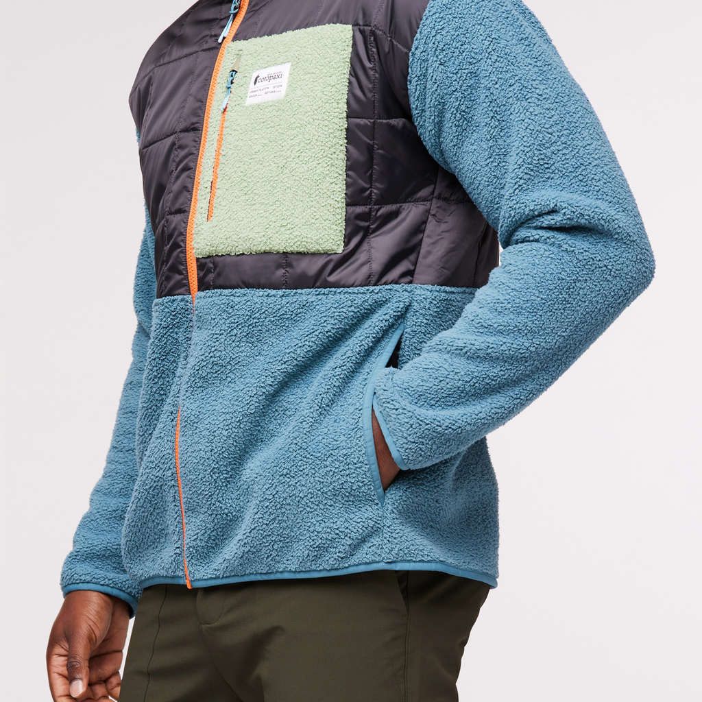 Trico Hybrid Hooded Jacket - Men's, Graphite/Blue Spruce, Model Jeremy