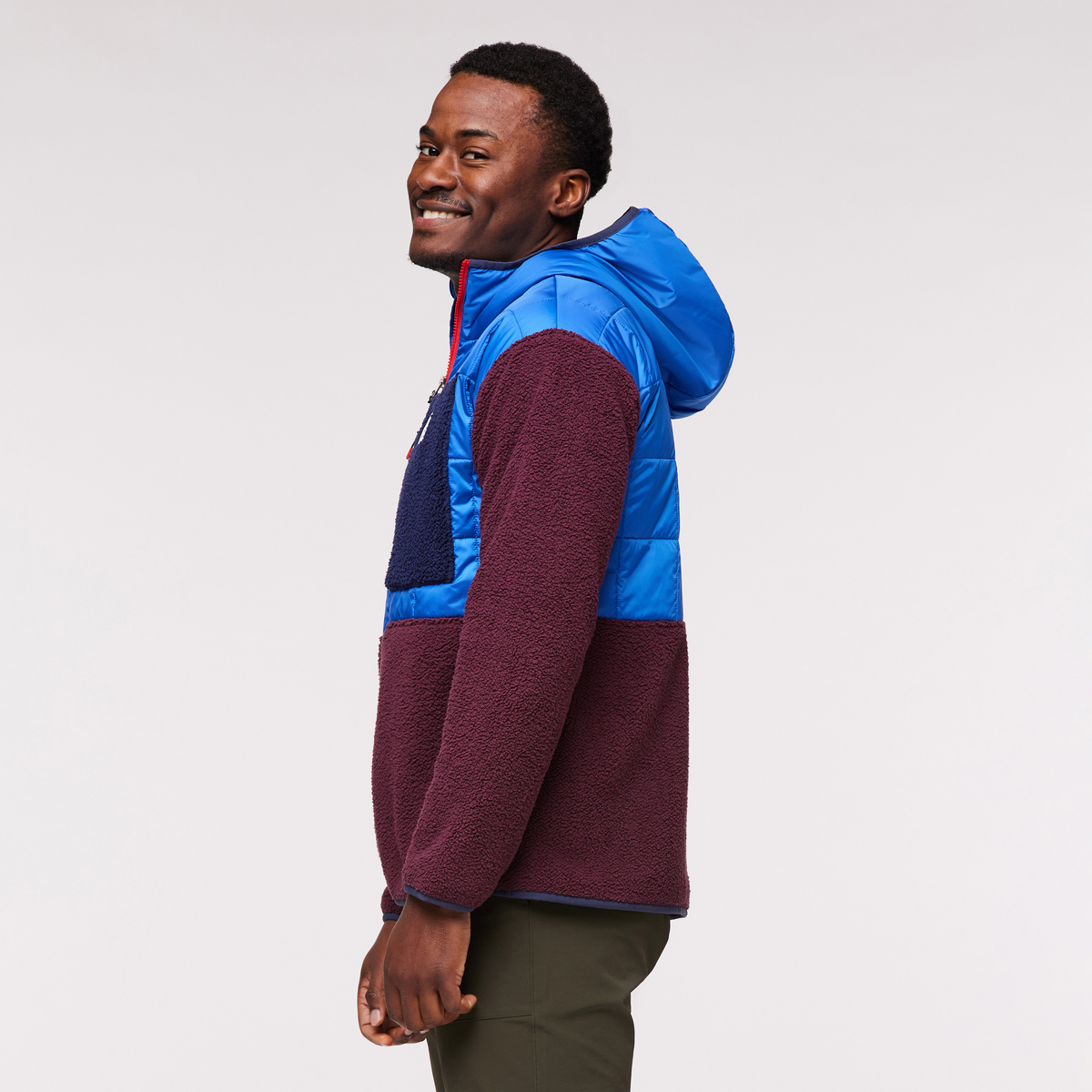 Trico Hybrid Jacket - Men's, Blue Violet/Wine, Model Jeremy