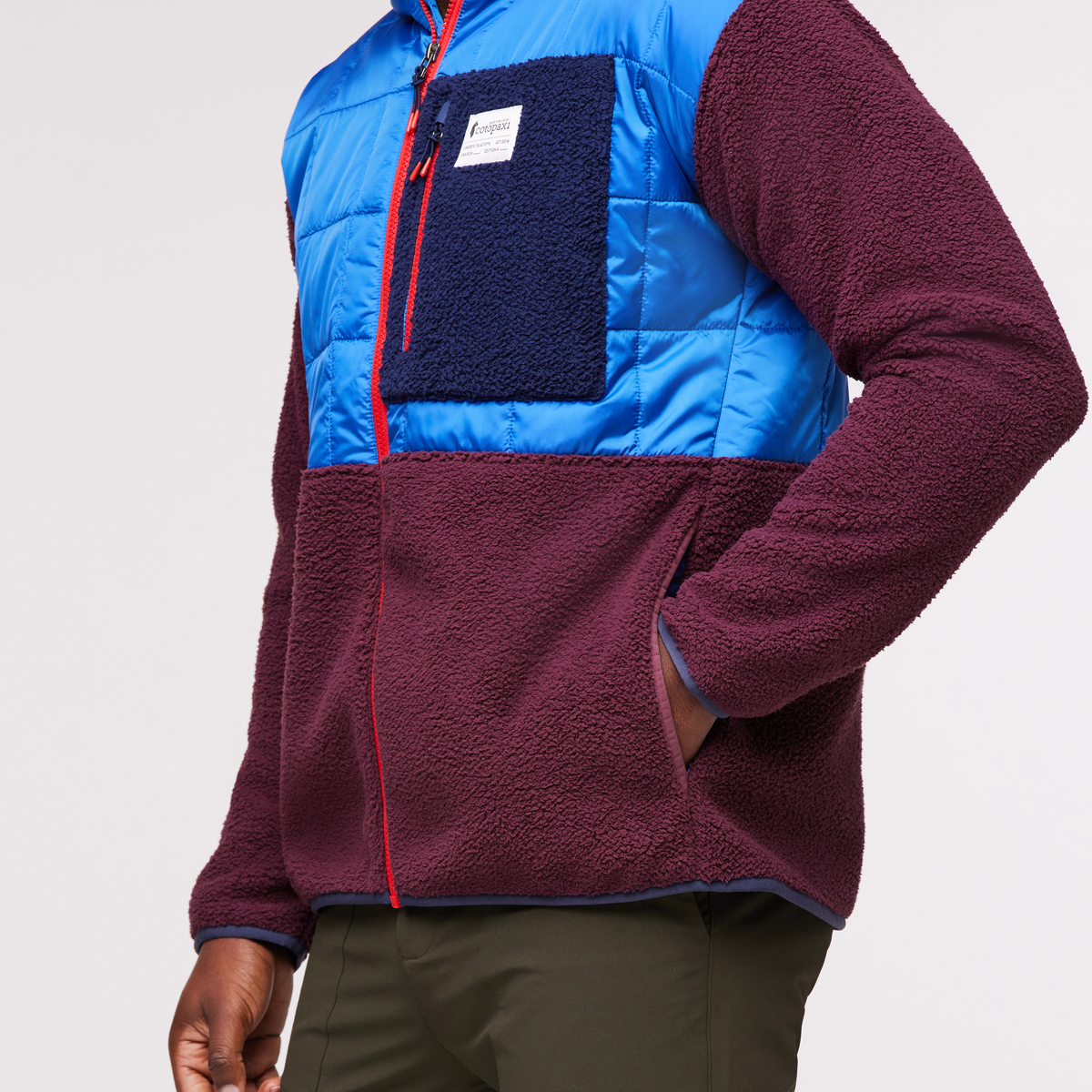 Trico Hybrid Jacket - Men's, Blue Violet/Wine, Model Jeremy