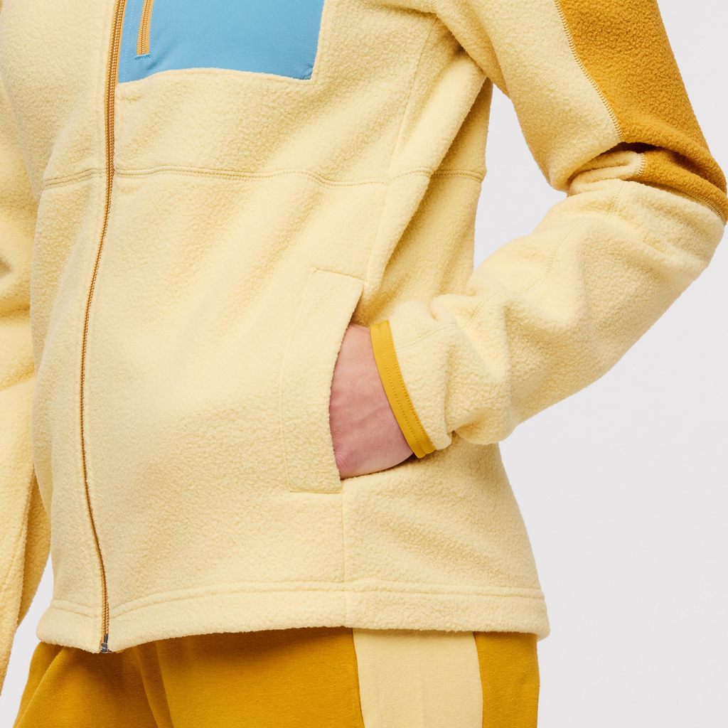 Abrazo Fleece Full-Zip Jacket - Women's, Amber/Wheat, Model London