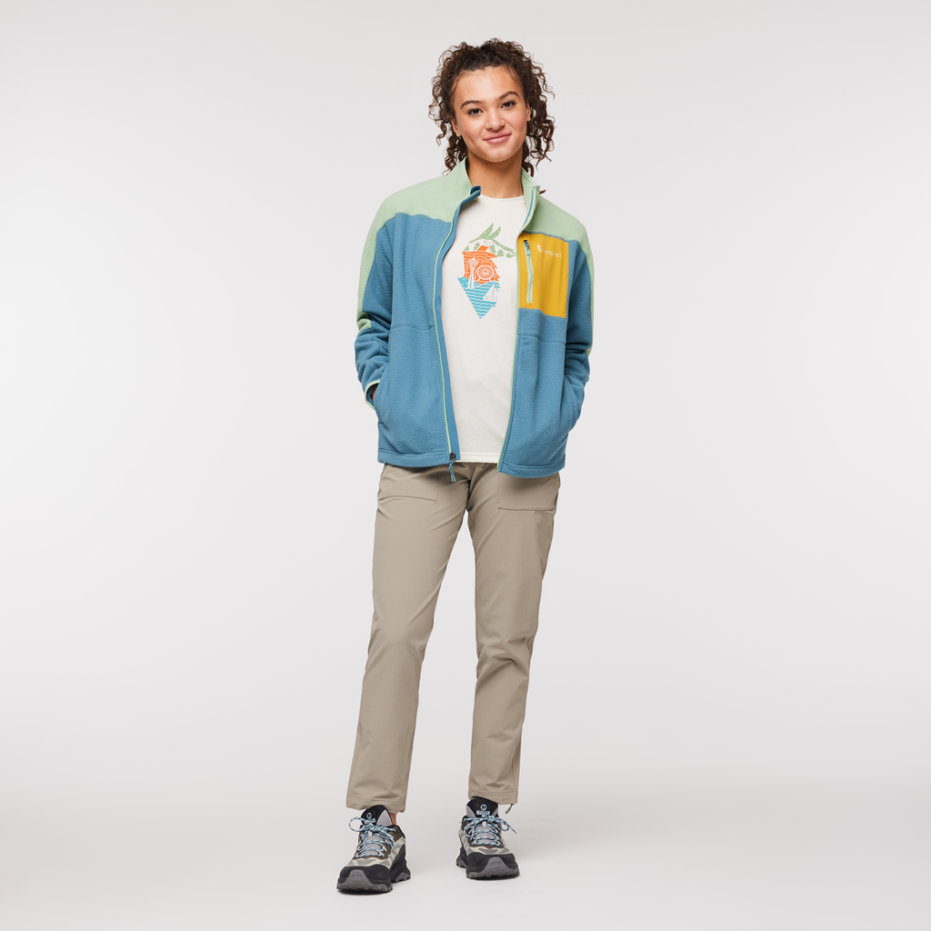Abrazo Fleece Full-Zip Jacket - Women's, Aspen/Blue Spruce, Model London