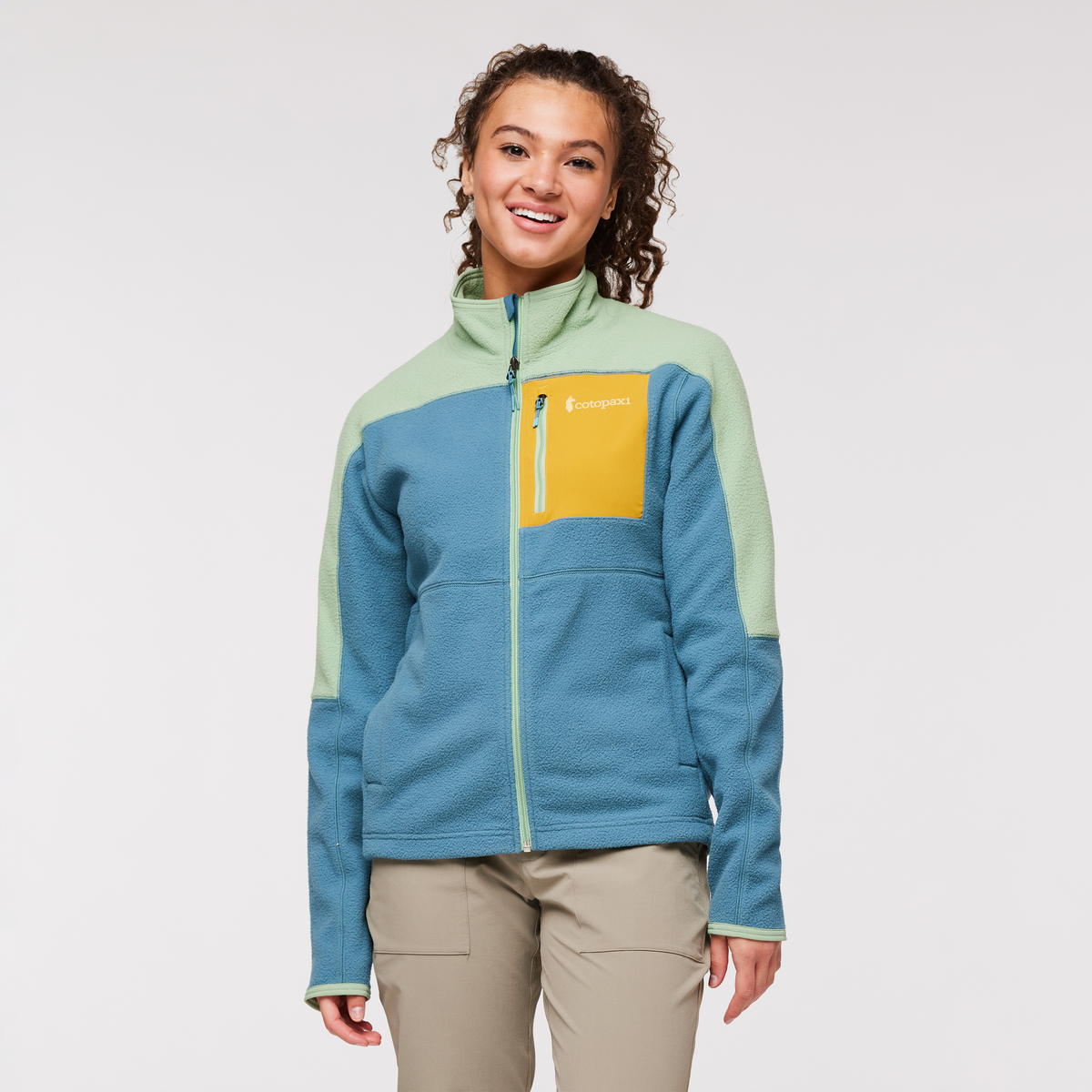 Abrazo Fleece Full-Zip Jacket - Women's, Aspen/Blue Spruce, Model London