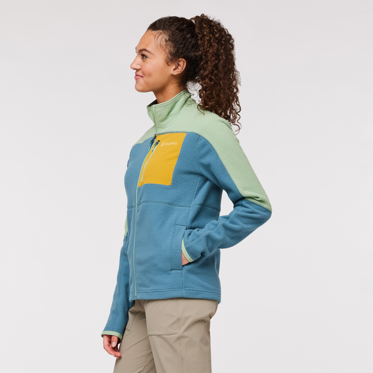 Abrazo Fleece Full-Zip Jacket - Women's, Aspen/Blue Spruce, Model London