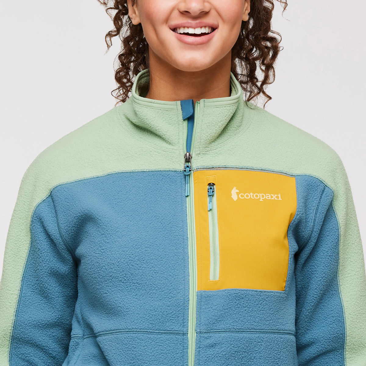 Abrazo Fleece Full-Zip Jacket - Women's, Aspen/Blue Spruce, Model London