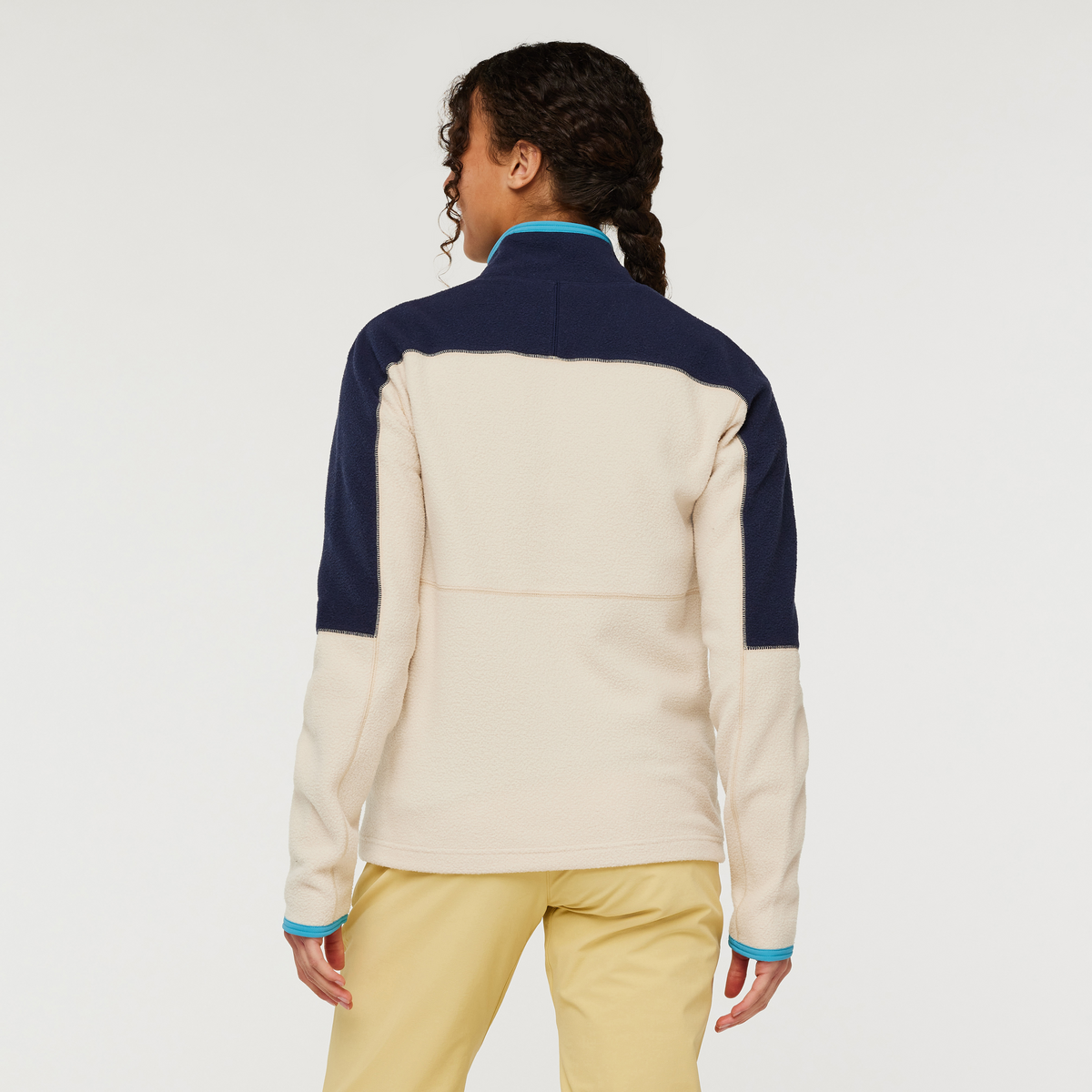 Abrazo Fleece Full-Zip Jacket - Women's, Maritime/Cream, Model London