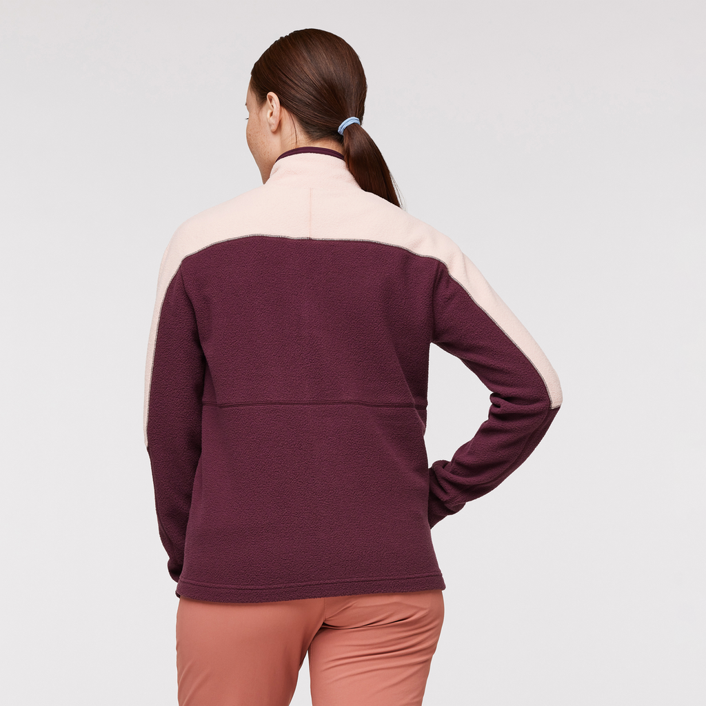 Abrazo Fleece Full-Zip Jacket - Women's, Rosewood/Wine, Model Aya