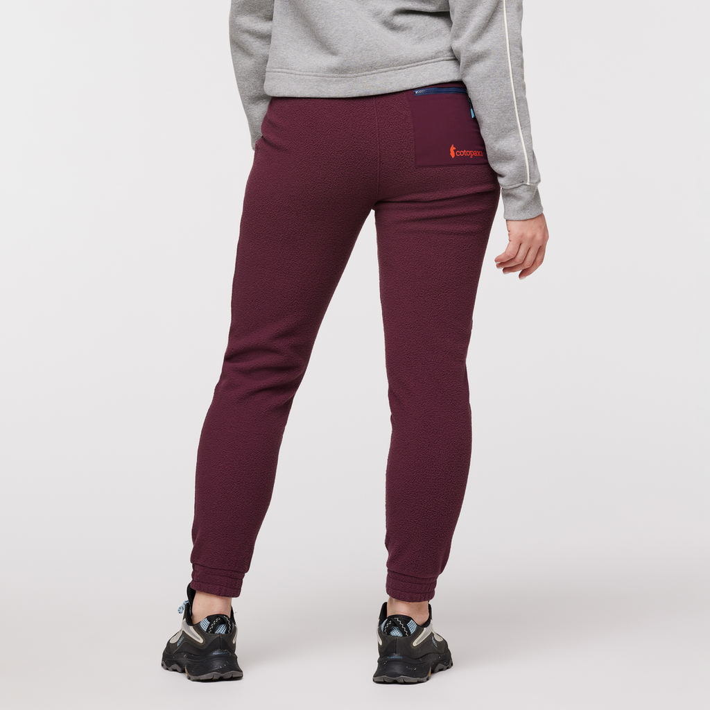 Abrazo Fleece Jogger - Women's, Wine, Model Aya