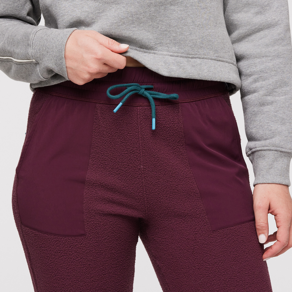 Abrazo Fleece Jogger - Women's, Wine, Model Aya