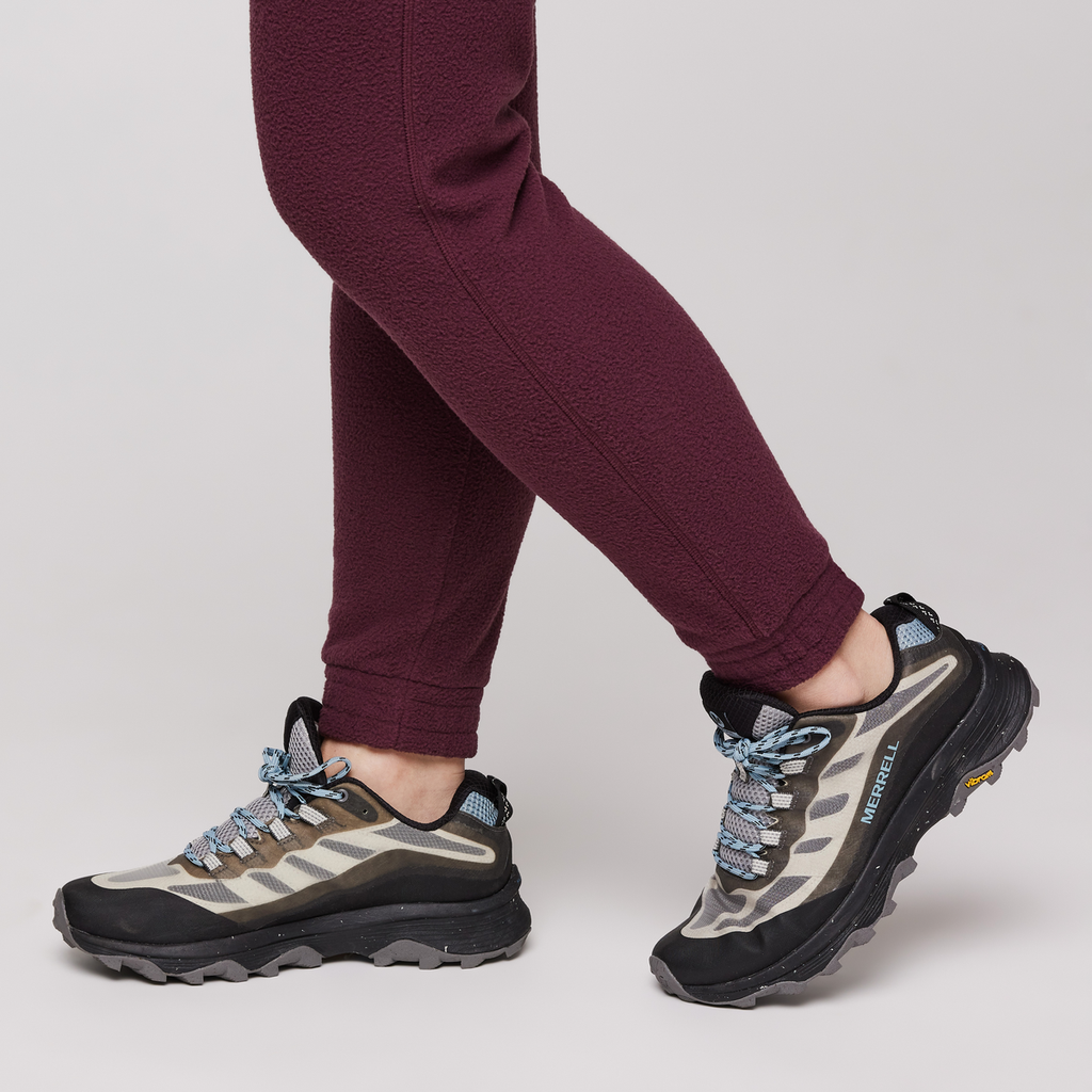 Abrazo Fleece Jogger - Women's, Wine, Model Aya