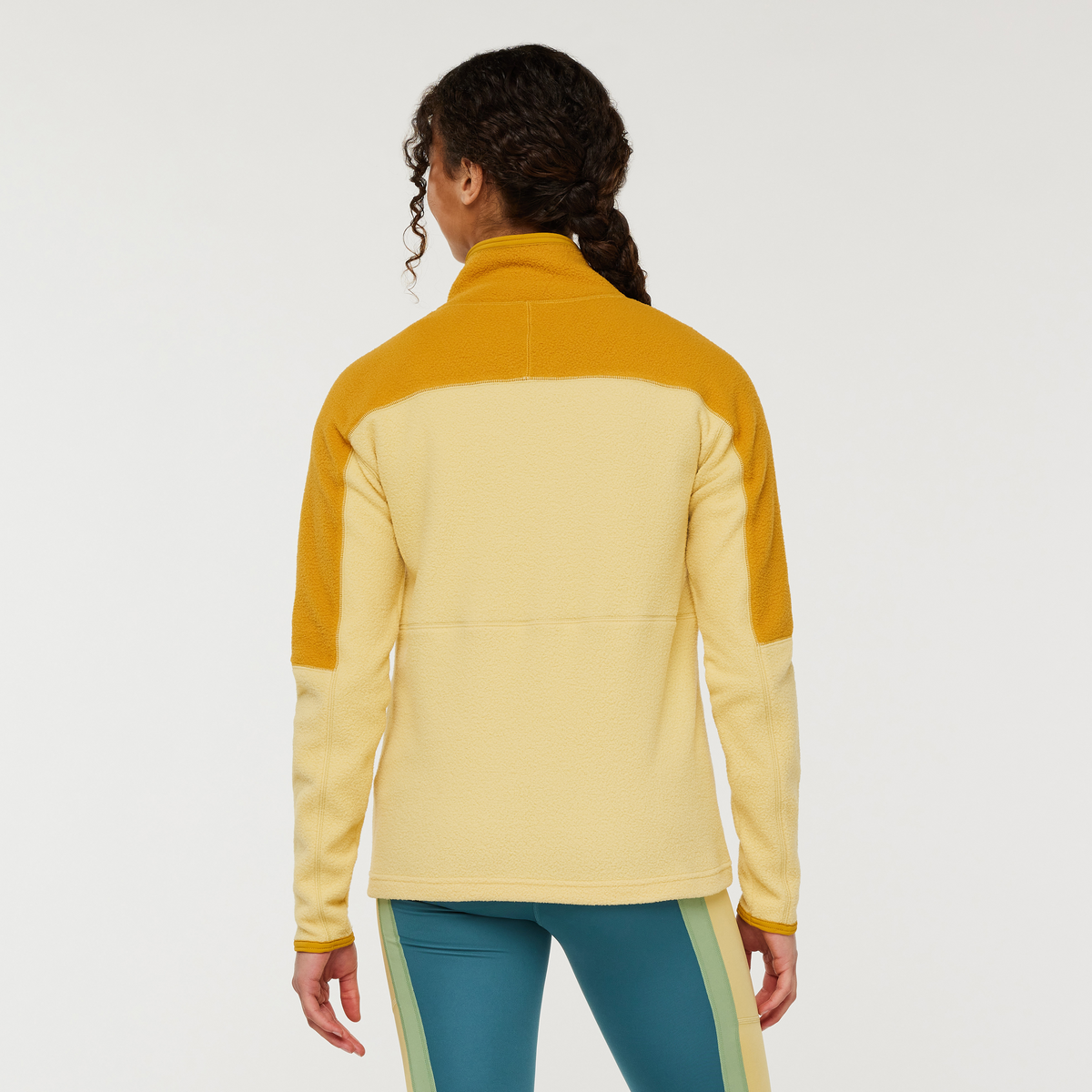 Abrazo Fleece Half-Zip Jacket - Women's, Amber/Wheat, Model London