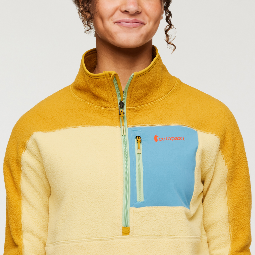 Abrazo Fleece Half-Zip Jacket - Women's, Amber/Wheat, Model London