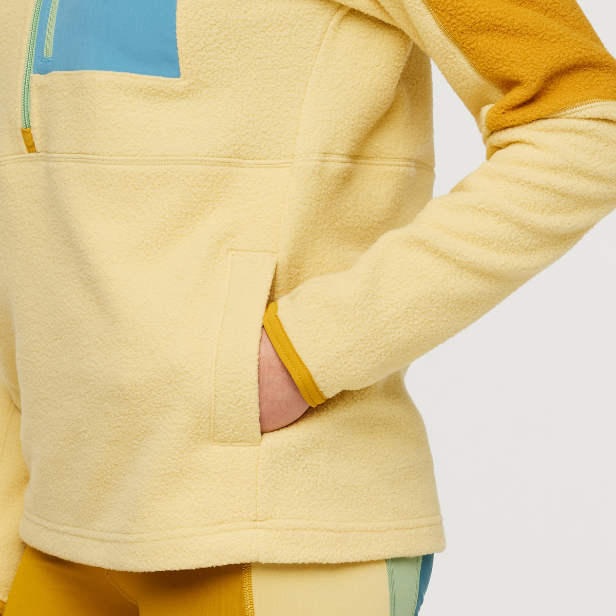 Abrazo Fleece Half-Zip Jacket - Women's, Amber/Wheat, Model London