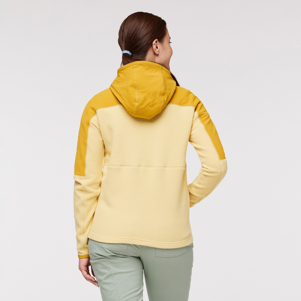 Abrazo Fleece Hooded Full-Zip Jacket - Women's, Amber/Wheat, Model Aya