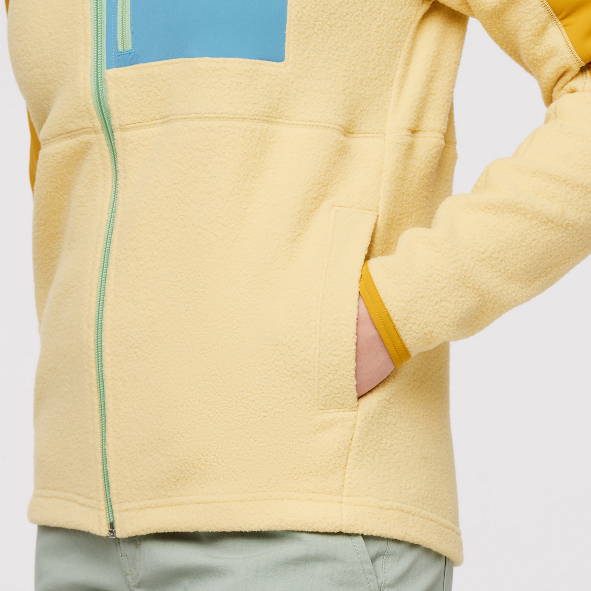 Abrazo Fleece Hooded Full-Zip Jacket - Women's, Amber/Wheat, Model Aya