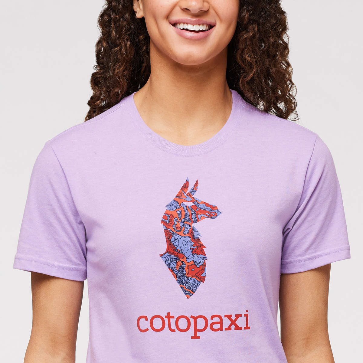 Altitude Llama T-Shirt - Women's, Wisteria, Model London