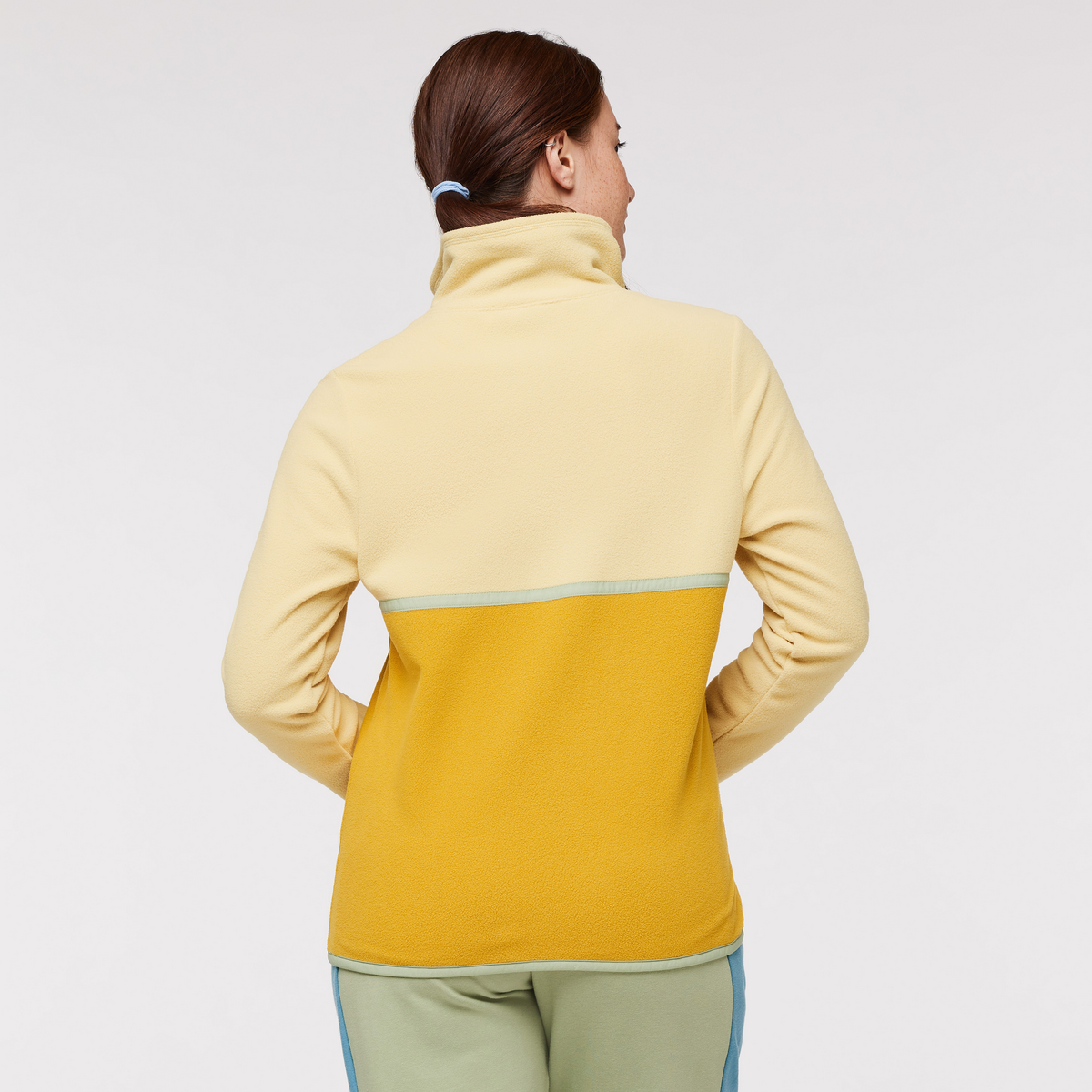 Amado Fleece Pullover - Women's, Wheat/Amber, Model Aya