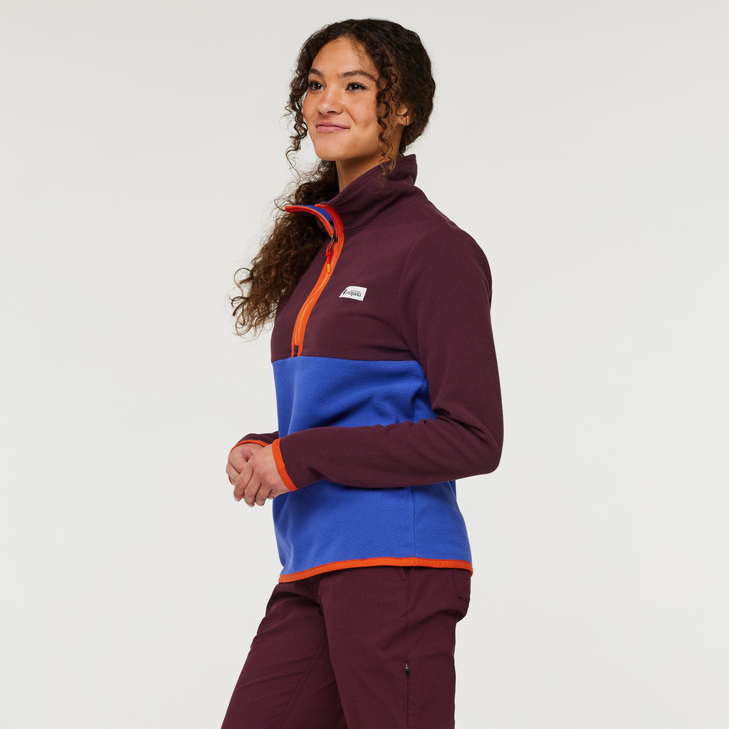 Amado Fleece Pullover - Women's, Wine/Blue Violet, Model London