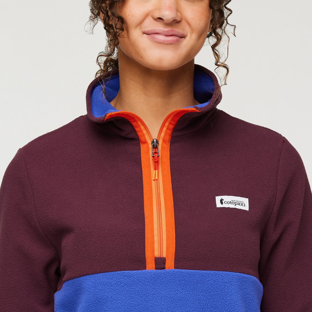 Amado Fleece Pullover - Women's, Wine/Blue Violet, Model London