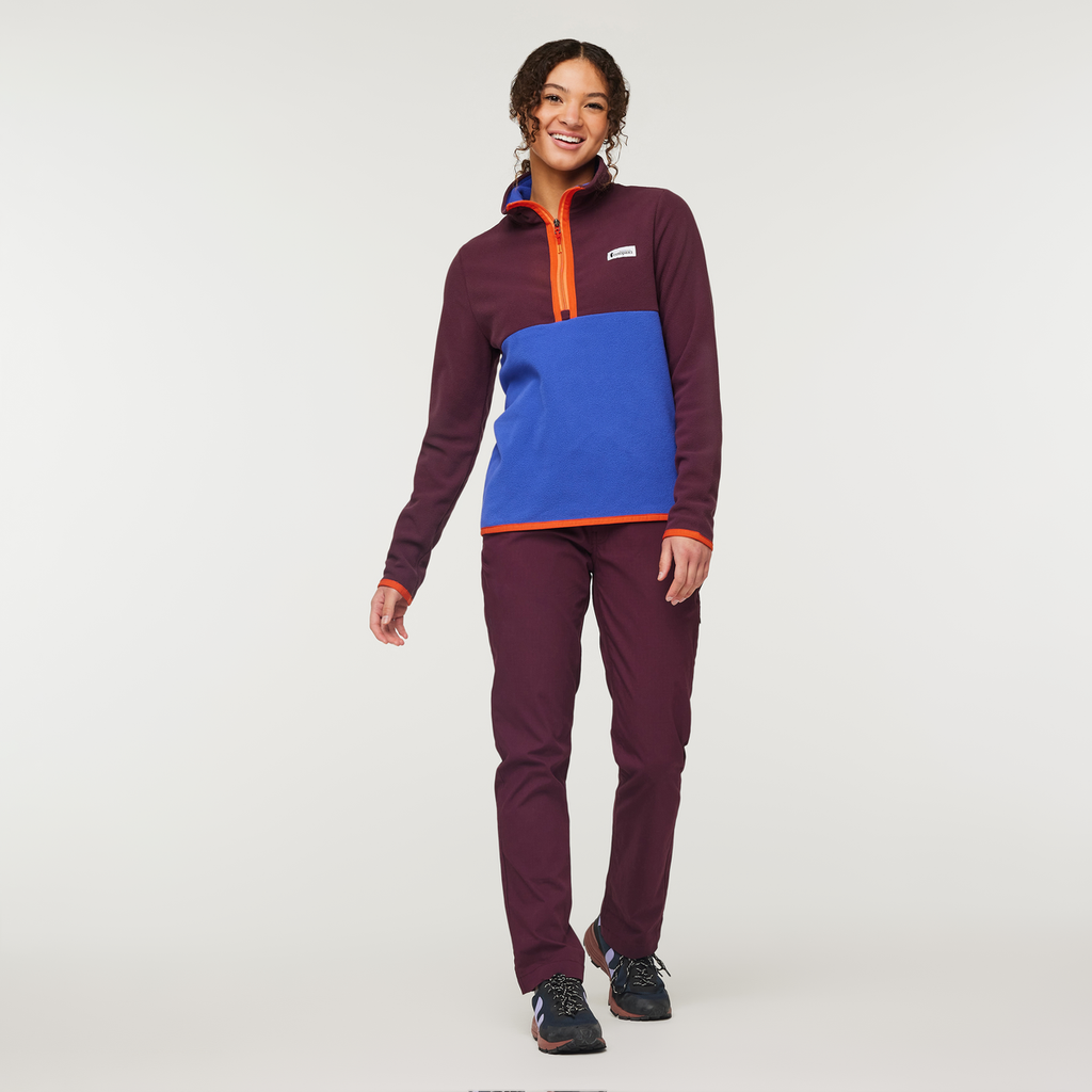 Amado Fleece Pullover - Women's, Wine/Blue Violet, Model London