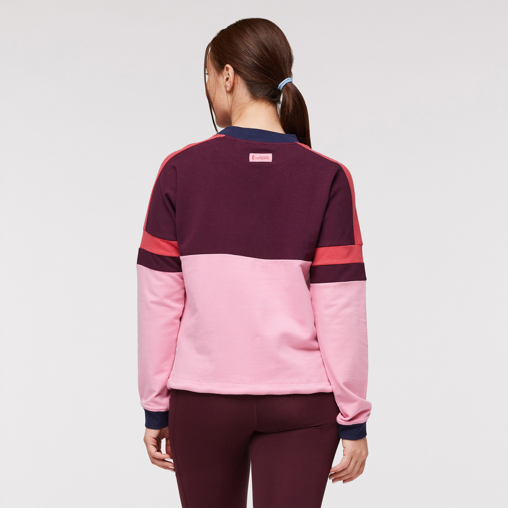 Bandera Sweatshirt - Women's, Wine/Watermelon, Model Aya