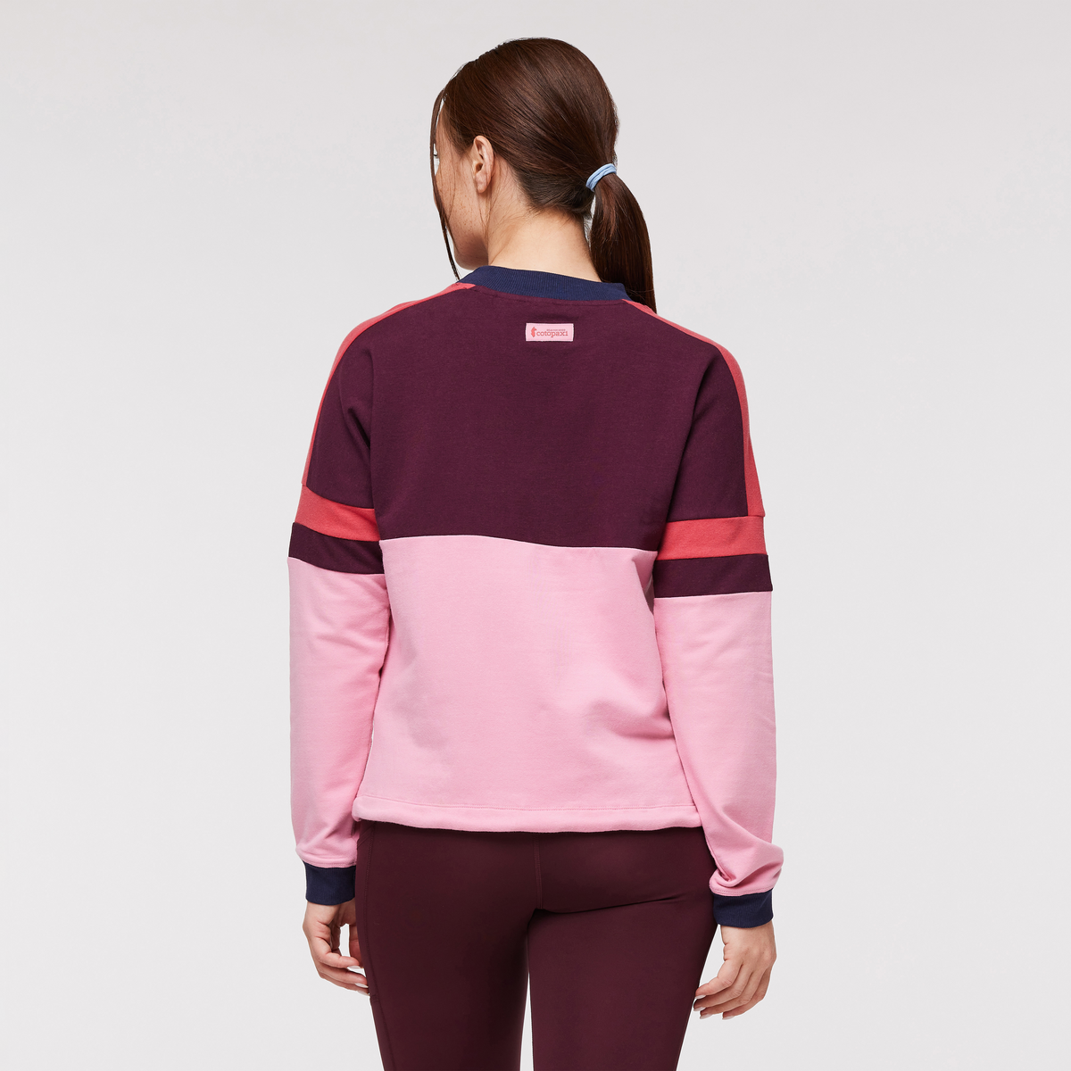 Bandera Sweatshirt - Women's, Wine/Watermelon, Model Aya