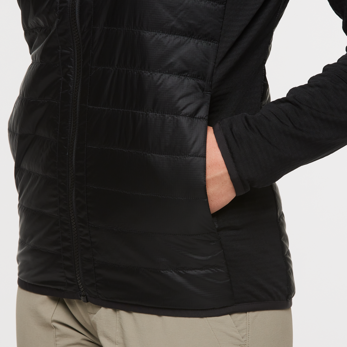 Capa Hybrid Insulated Hooded Jacket - Women's, Black, Model Aya