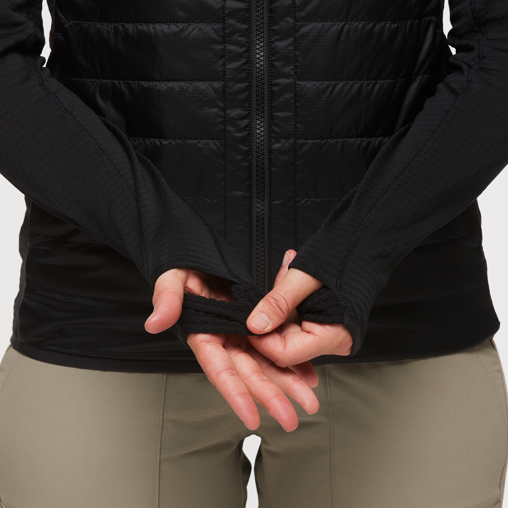 Capa Hybrid Insulated Hooded Jacket - Women's, Black, Model Aya