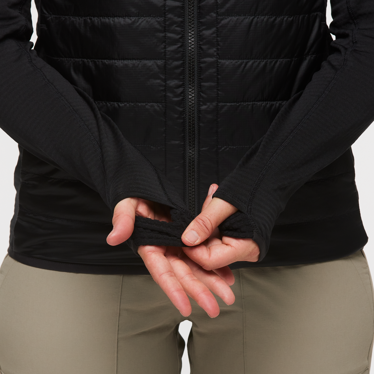 Capa Hybrid Insulated Hooded Jacket - Women's, Black, Model Aya