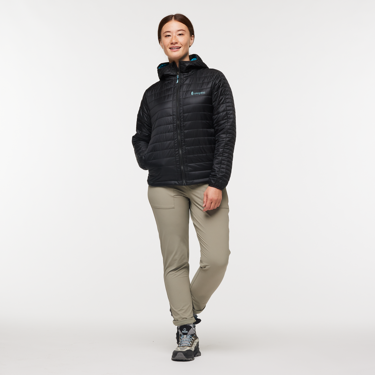 Capa Insulated Hooded Jacket - Women's, Cotopaxi Black, Model Aya