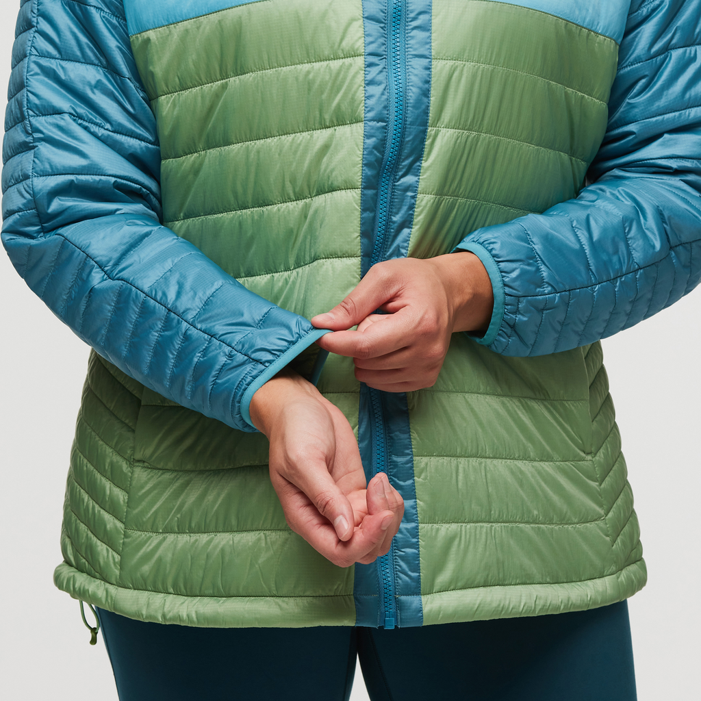 Capa Insulated Hooded Jacket - Women's, Drizzle/Aspen, Model Brianna