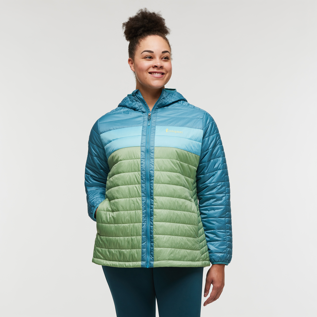 Capa Insulated Hooded Jacket - Women's, Drizzle/Aspen, Model Brianna