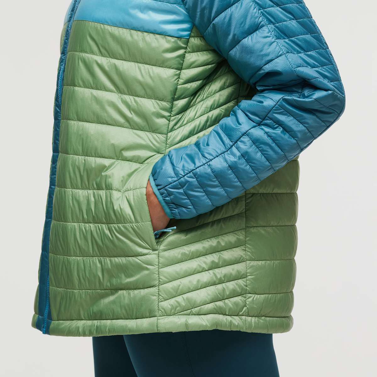 Capa Insulated Hooded Jacket - Women's, Drizzle/Aspen, Model Brianna