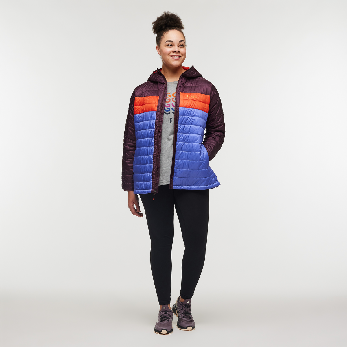Capa Insulated Hooded Jacket - Women's, Wine/Amethyst, Model Brianna