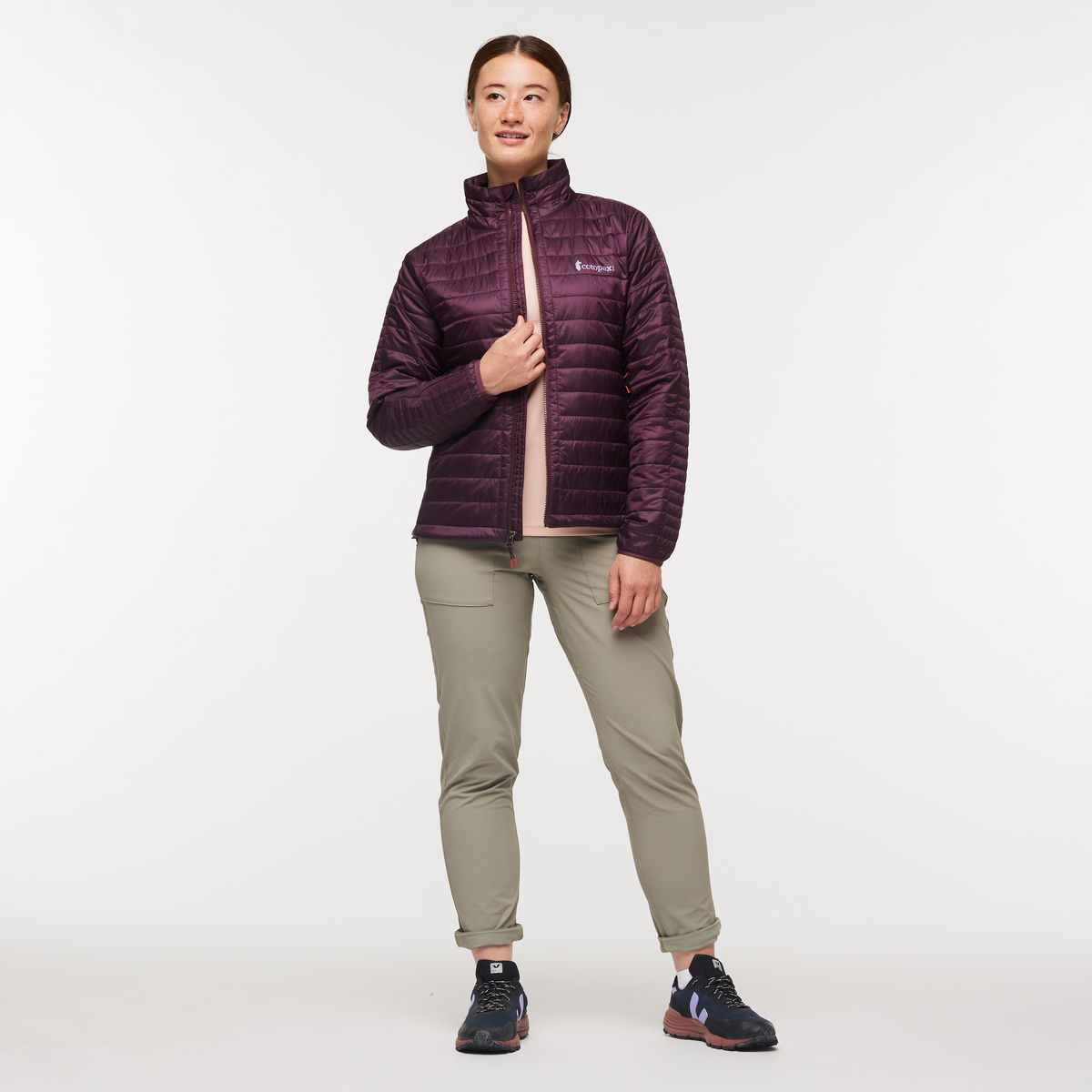 Capa Insulated Jacket - Women's, Cotopaxi Wine, Model Aya