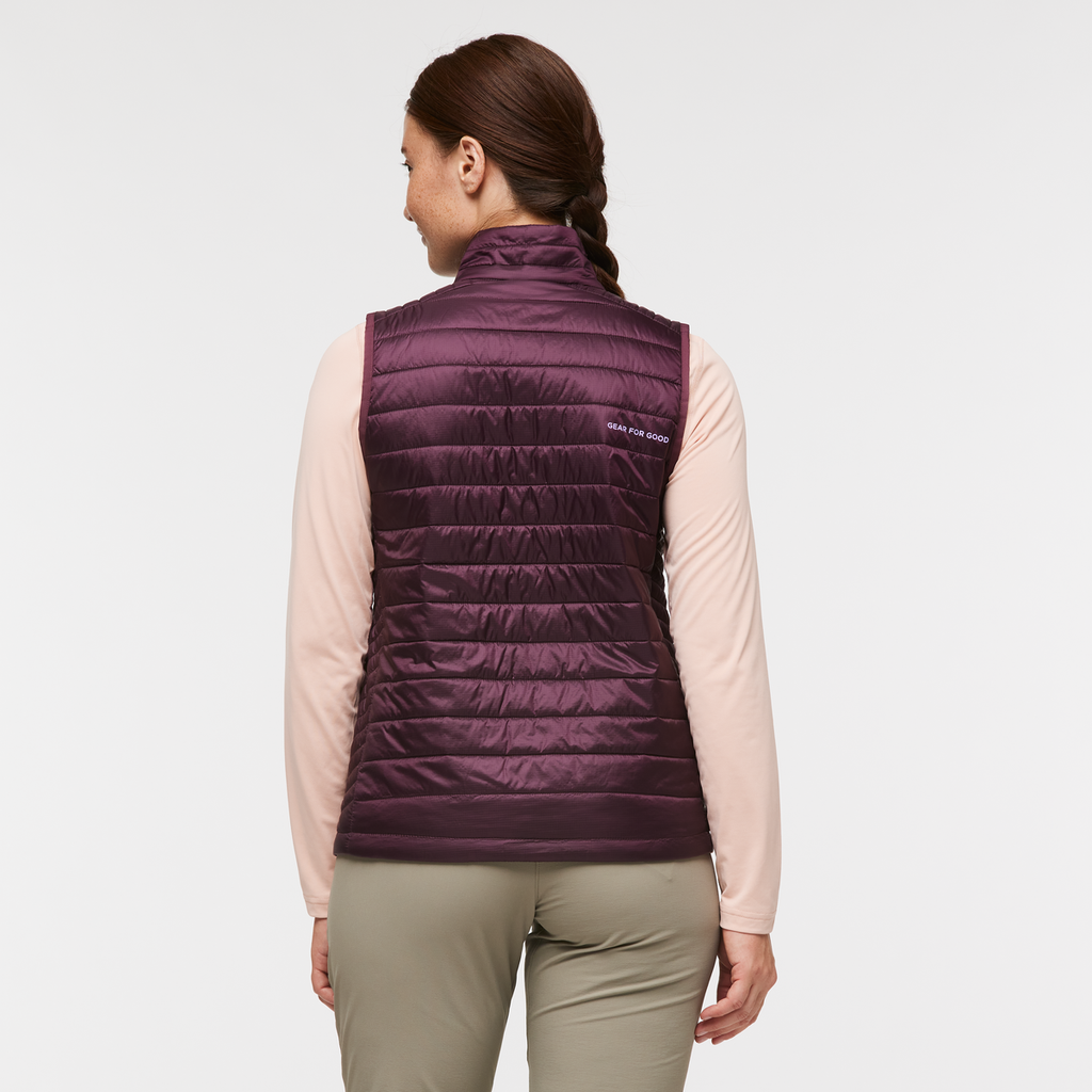 Capa Insulated Vest - Women's, Cotopaxi Wine, Model Aya