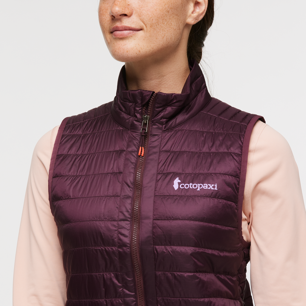 Capa Insulated Vest - Women's, Cotopaxi Wine, Model Aya