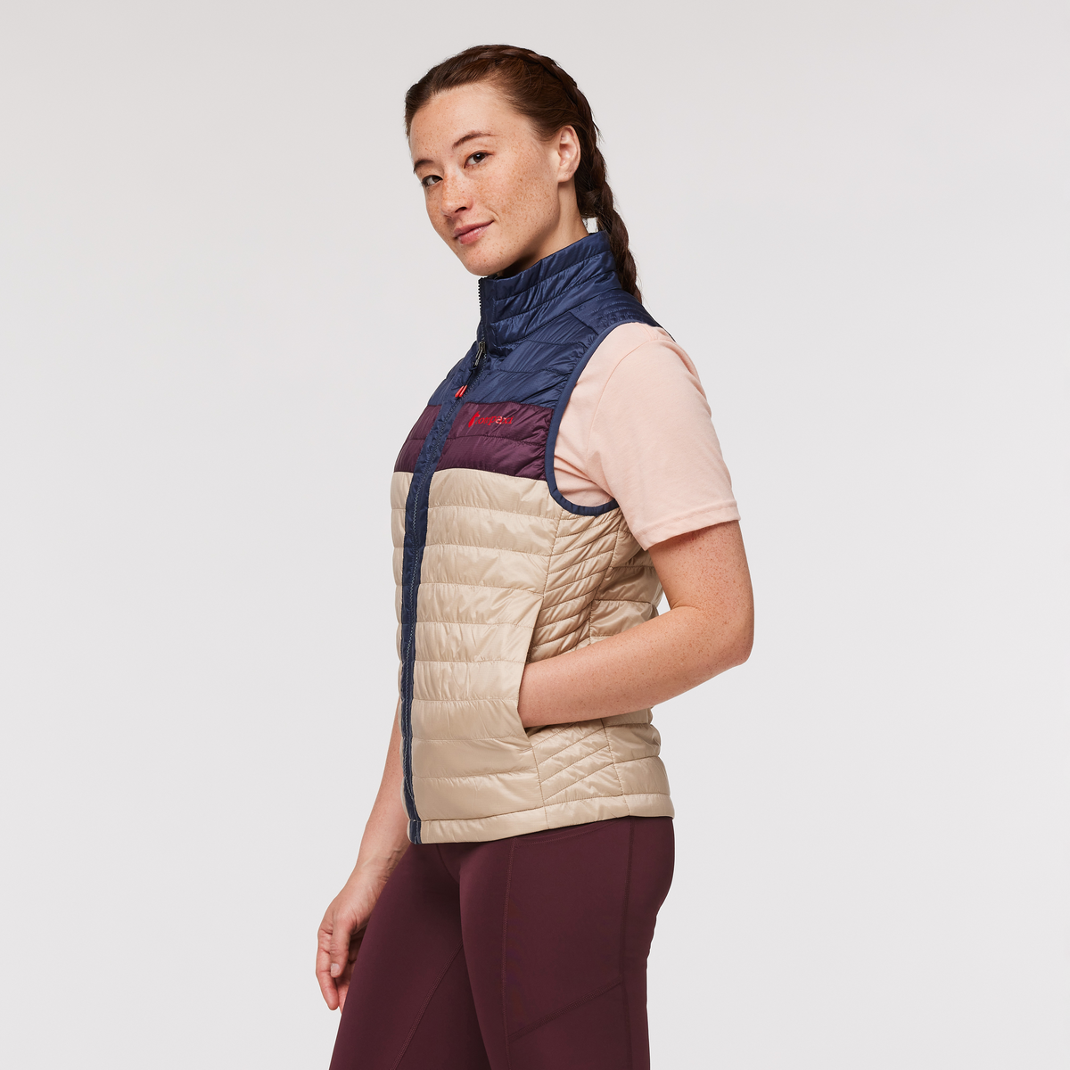 Capa Insulated Vest - Women's, Ink/Oatmeal, Model Aya