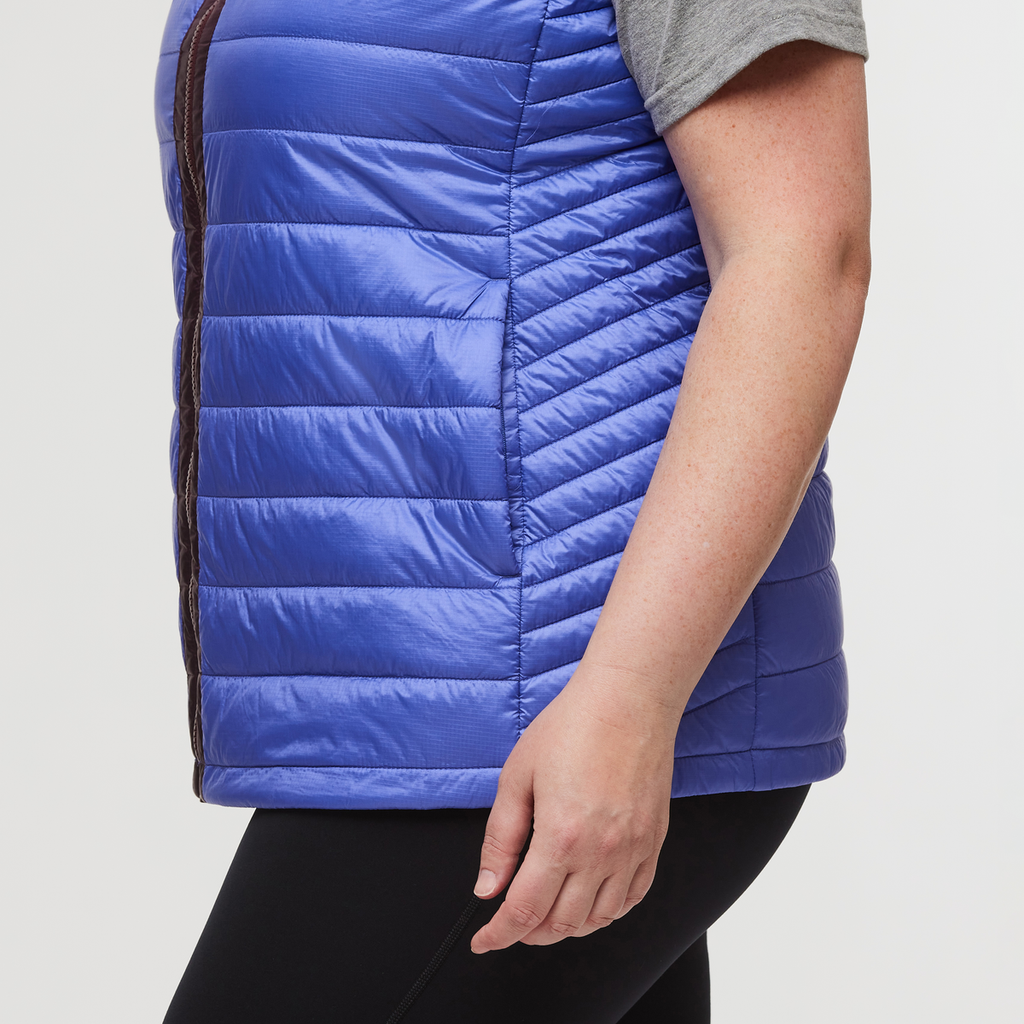 Capa Insulated Vest - Women's, Wine/Amethyst, Model Jennifer