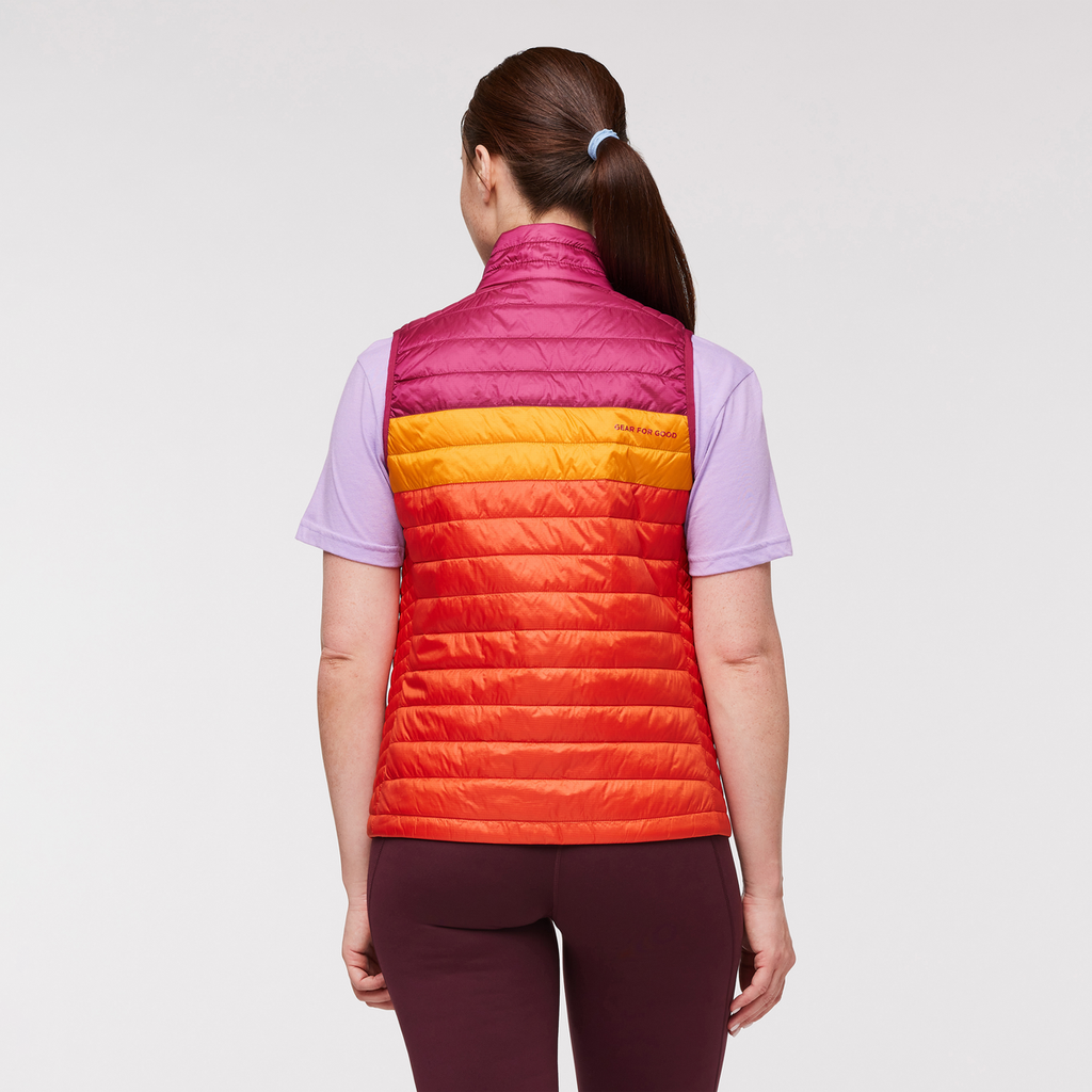Capa Insulated Vest - Women's, Raspberry/Canyon, Model Aya