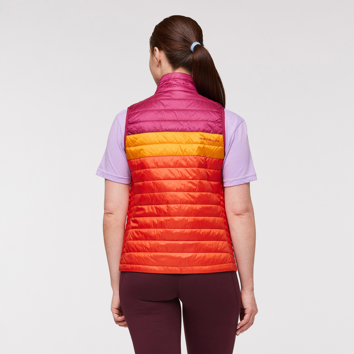 Capa Insulated Vest - Women's, Raspberry/Canyon, Model Aya