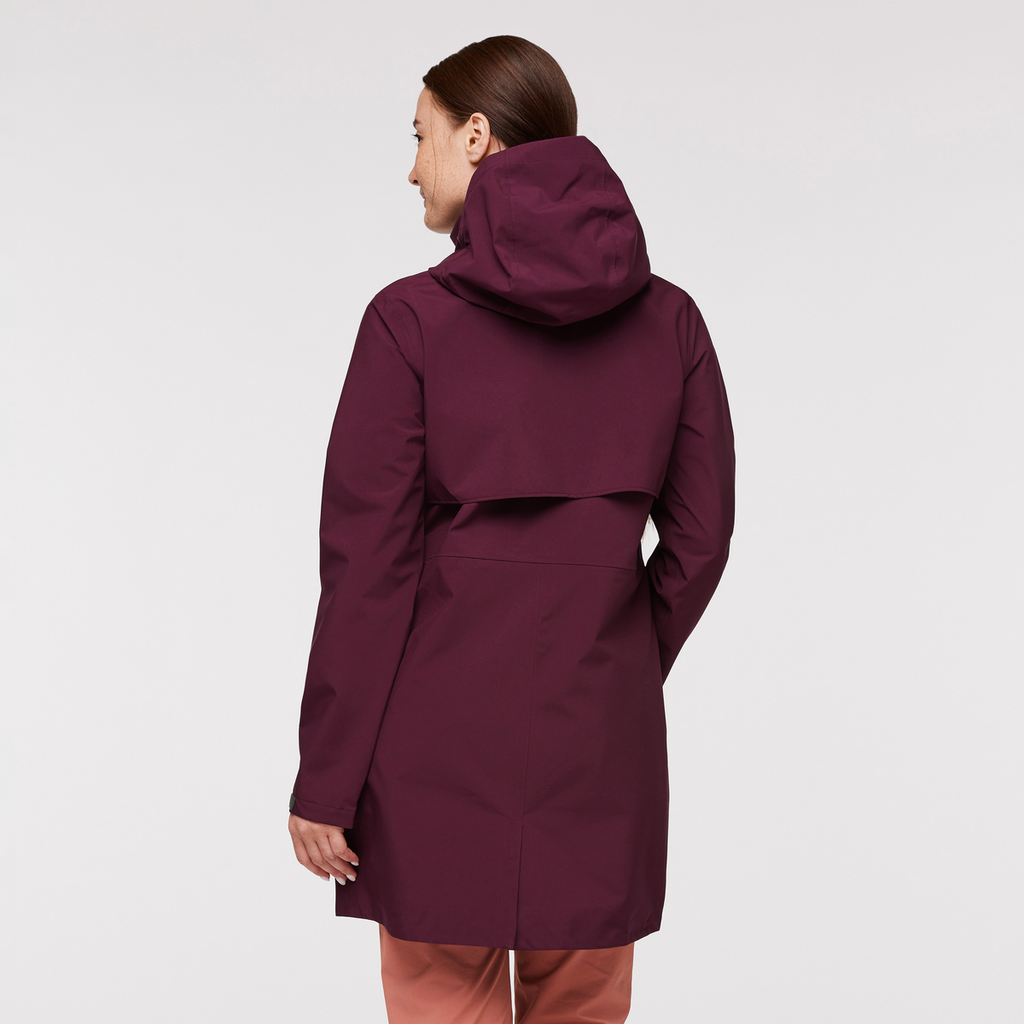 Cielo Rain Trench - Women's, Wine, Model Aya