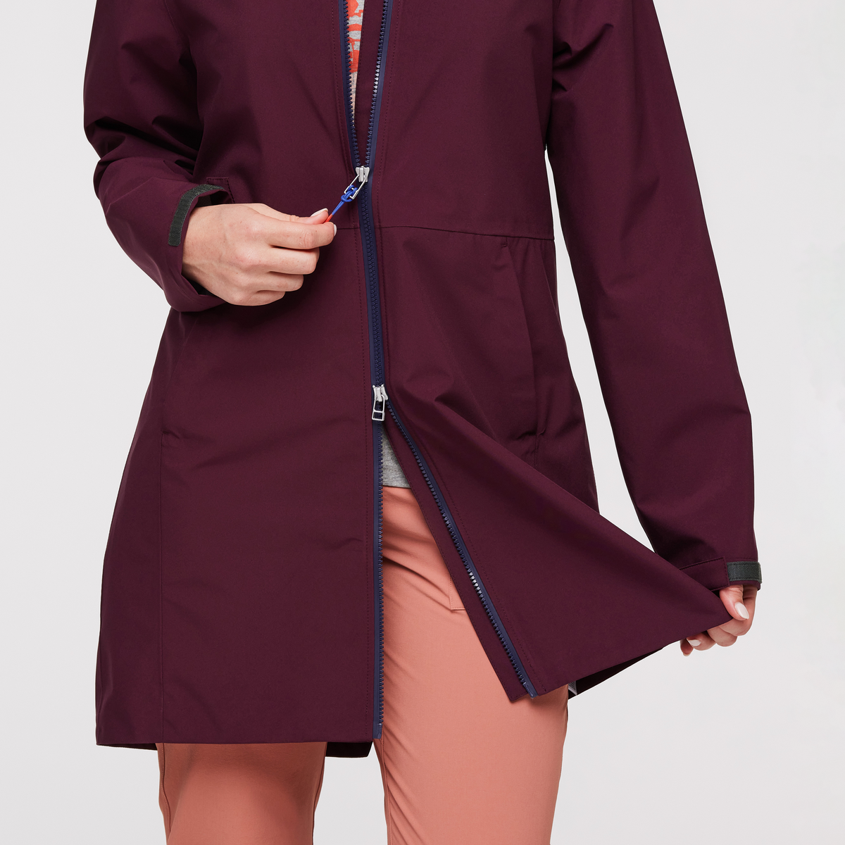 Cielo Rain Trench - Women's, Wine, Model Aya