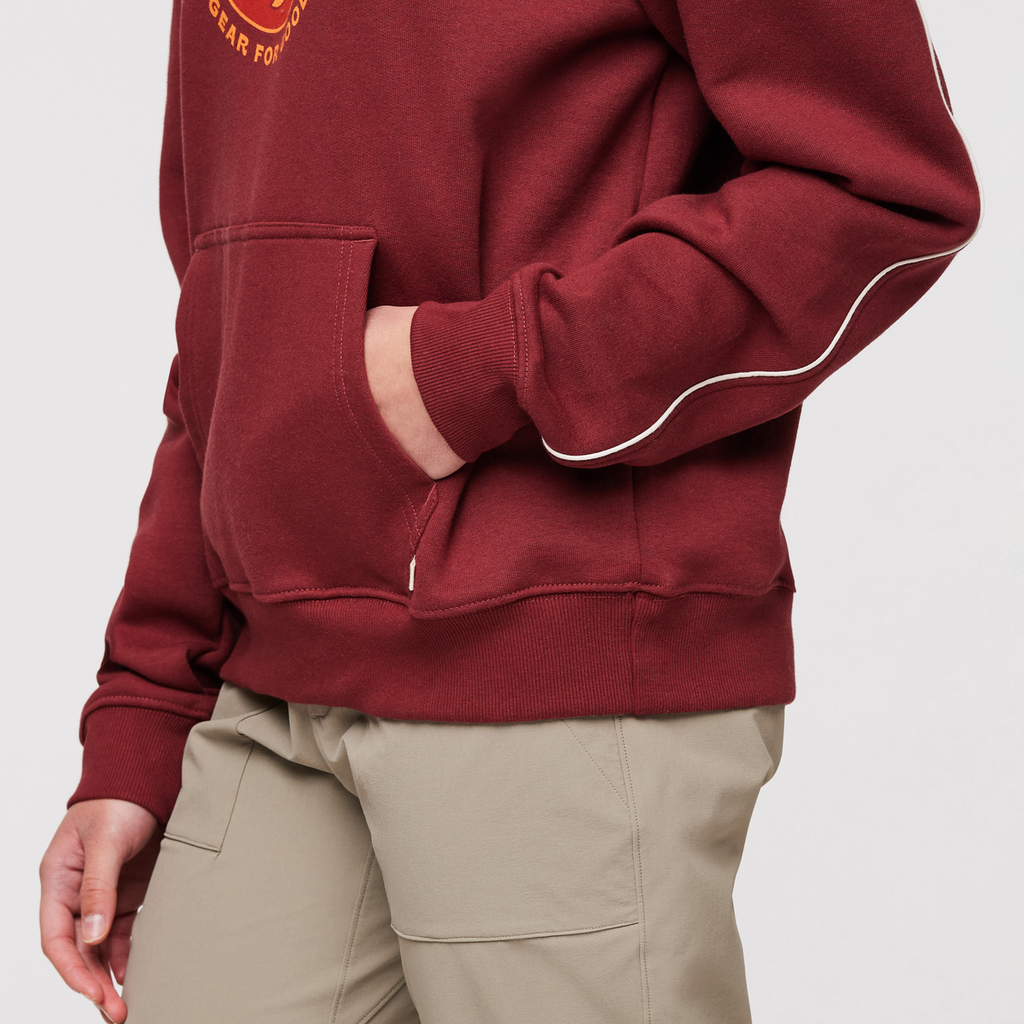 Day And Night Pullover Hoodie - Women's, Burgundy, Model London