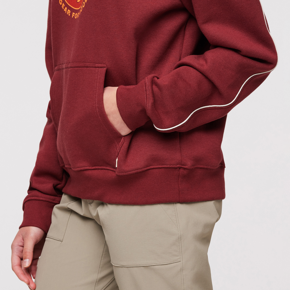 Day And Night Pullover Hoodie - Women's, Burgundy, Model London