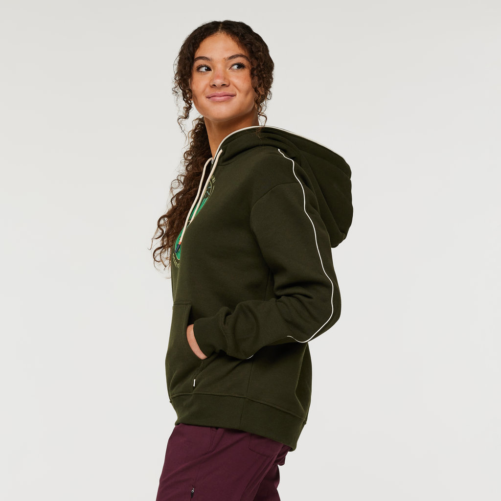 Day And Night Organic Pullover Hoodie - Women's, Woods, Model London