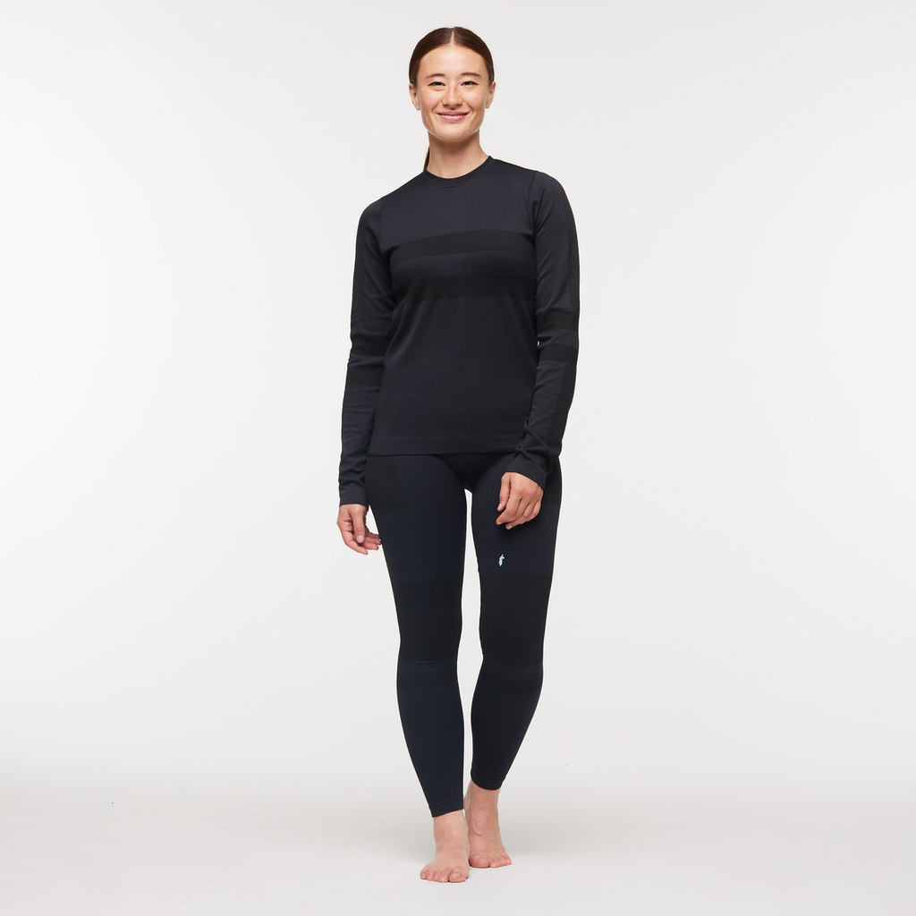 Debajo Seamless Baselayer Crew - Women's, Cotopaxi Black, Model Aya