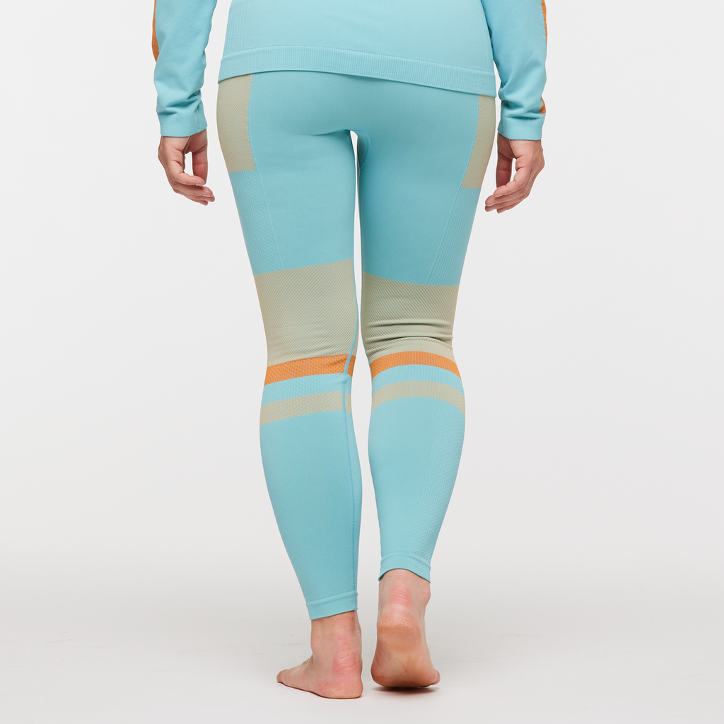 Debajo Seamless Baselayer Tight - Women's, Bluebird Stripes, Model Aya