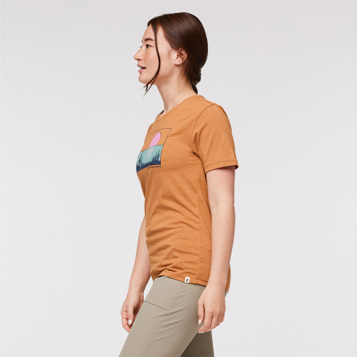 Desert View T-Shirt - Women's, Saddle, Model Aya