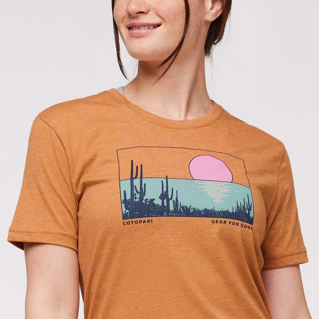 Desert View T-Shirt - Women's, Saddle, Model Aya