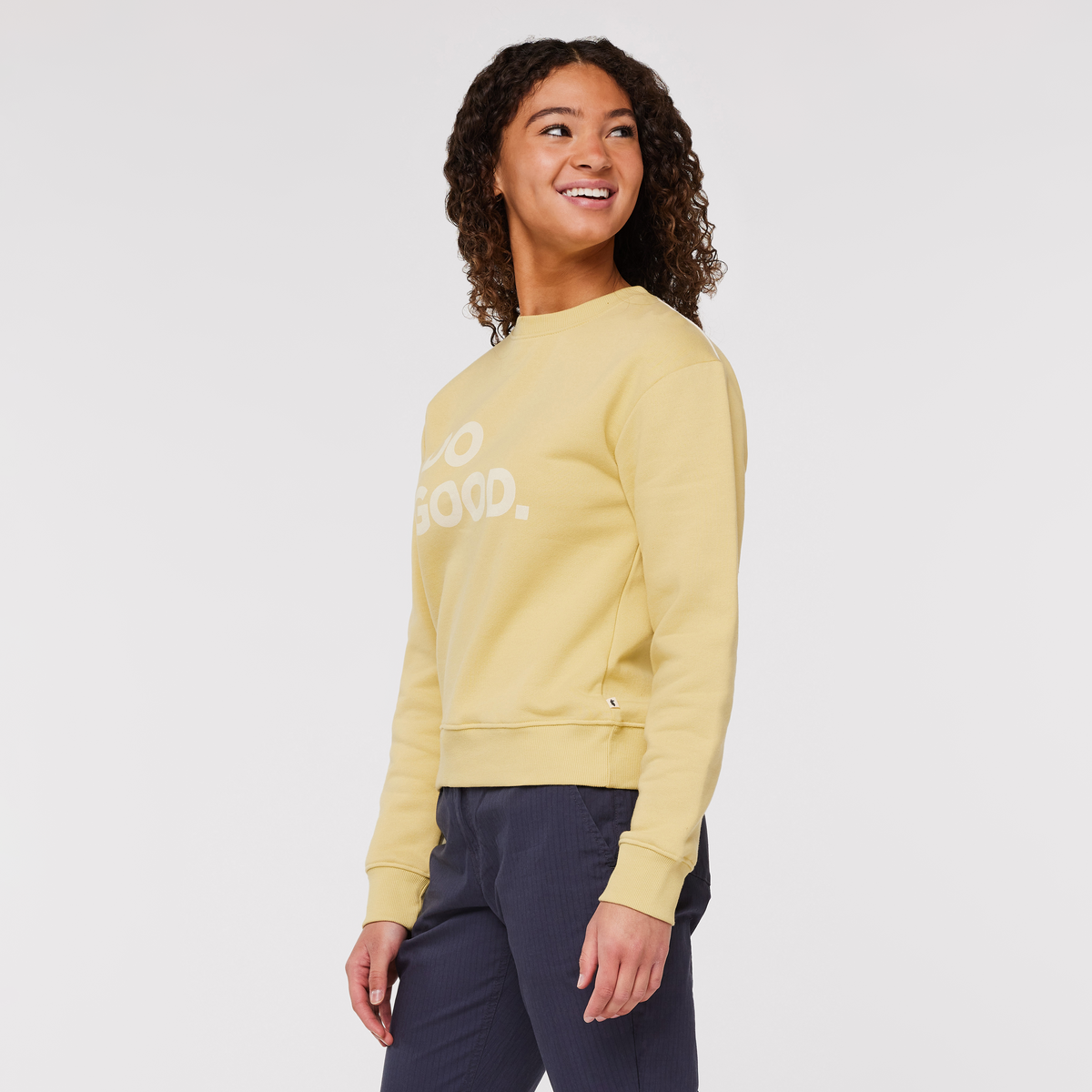 Do Good Crew Sweatshirt - Women's, Wheat, Model London